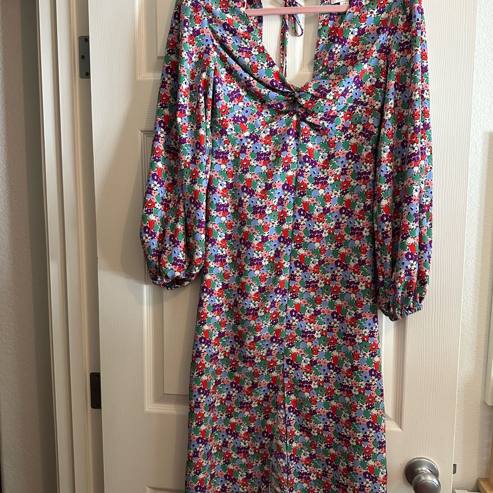 Floral Multicolor Women's Dress